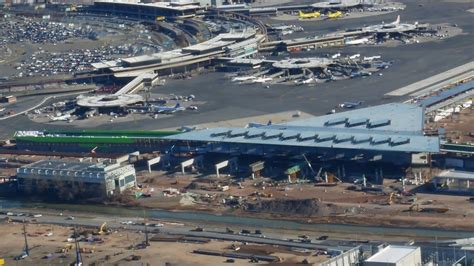 An Aerial View Of Newarks Terminal One Under Construction In January