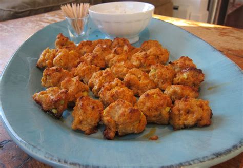 The Ideal Super Bowl Appetizer Mini Buffalo Chicken Balls With Blue Cheese Dressing Darien