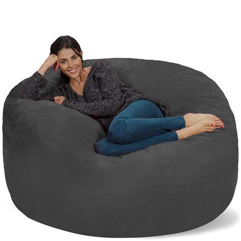 The stuffing in a bean bag chair conforms to the big joe fuf foam filled bean bag chair measures at 48 x 48 x 48 inches and weighed a hefty 39.1 pounds, making this chair strong enough. Theater Sacks Bean Bag Lounger & Reviews | Wayfair