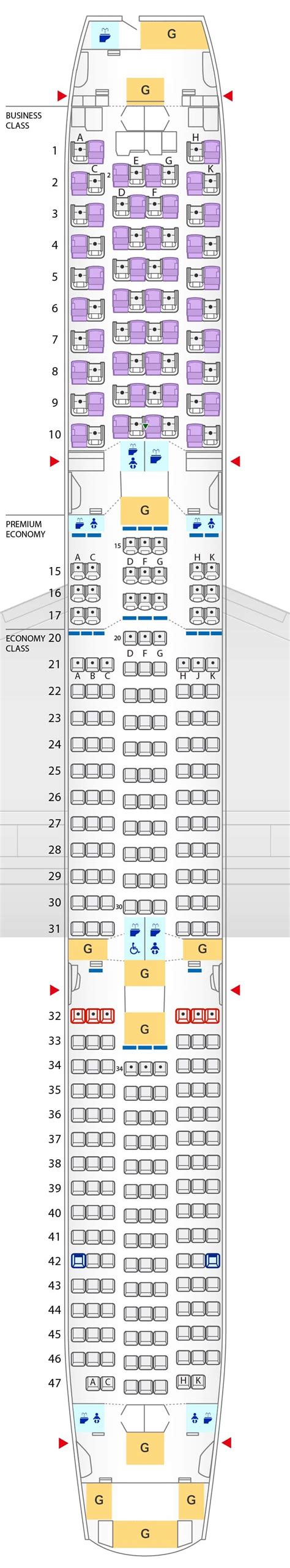 Seat Map Of Boeing 787 10 Seat Map In Flight Travel Information Ana