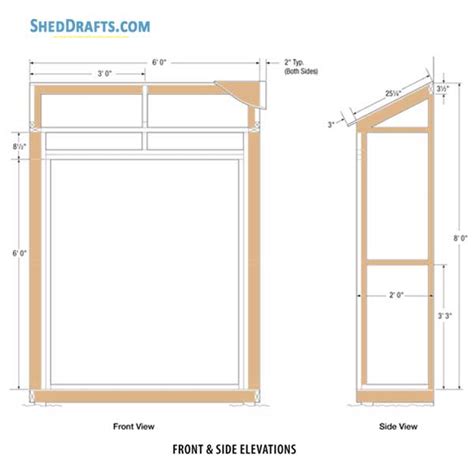2×6 Lean To Shed Attached To House Plans