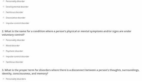 name that dissociative disorder worksheet answers