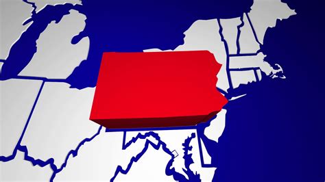 Pennsylvania Pa Animated State Map Usa Zoom Stock Motion Graphics Sbv