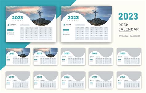 Premium Vector Desk Calendar 2023 Print Ready Template