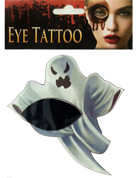 Gespenster-Tattoo Halloween-Gesichtstattoo Geist grau , günstige