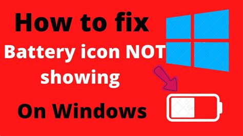 How To Fix Battery Icon Not Showing On Your Pcwindows 1087 Youtube