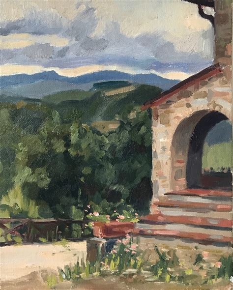 Umbria Painting Italy Oil Painting On Canvas Umbrian Landscape Original