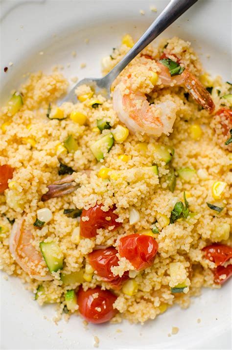 For this instant pot couscous you can use any vegetables of your choice like peas, beans, potatoes, bell peppers,corn etc. One-pot Couscous with Shrimp, Zucchini and Corn | Recipe ...