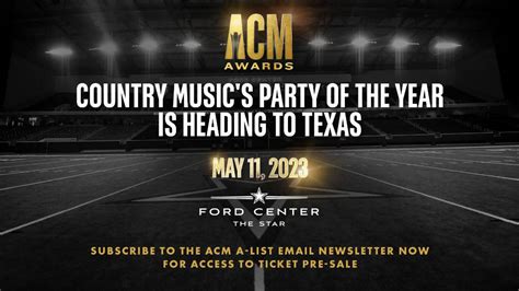 Ticket On Sale Announced For The 58th Academy Of Country Music Awards