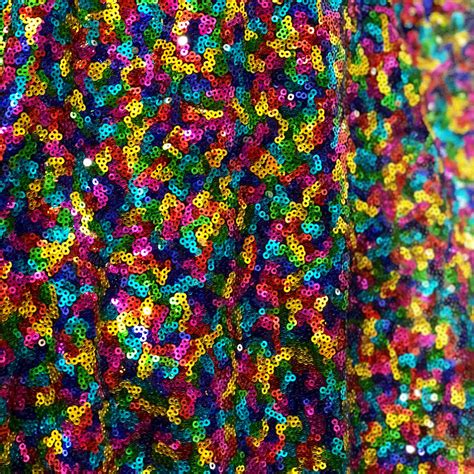 Multi Color Iridescent Sequin Fabric Glitters Sequins Fabric Etsy