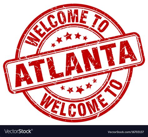 Welcome To Atlanta Royalty Free Vector Image Vectorstock