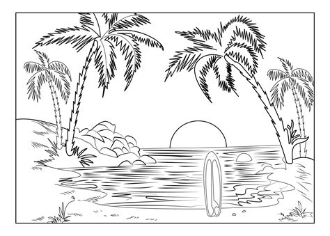 Are there any free printable landscape coloring pages? Landscape Coloring Pages | Coloring pages nature, Free ...