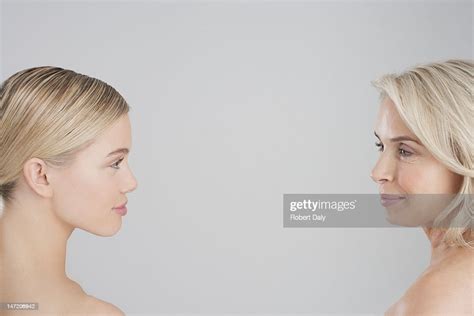 Mother And Daughter Face To Face High Res Stock Photo Getty Images
