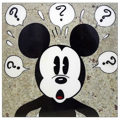 Mickey Mouse Surprised Mickey Stone Artwork