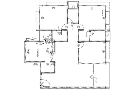 Floor Plan Of Apartment Design With Architectural Detail Dwg File