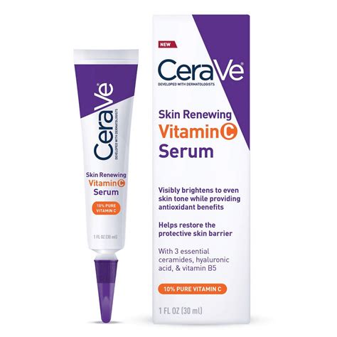 Cerave Vitamin C Serum With Hyaluronic Acid Skin Brightening Serum