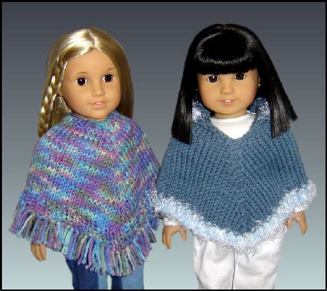 Knitting Pattern Fits 18 Inch Dollsamerican Girl Doll Poncho Pdf Our