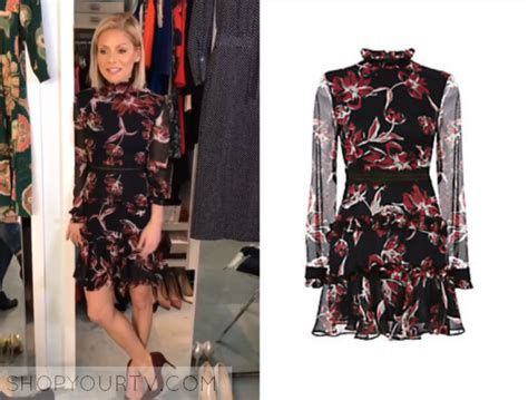 Kelly Ripas Black And Red Floral Dress Live With Kelly Fashion