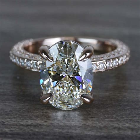 Breathtaking 3 Carat Diamond Ring Oval Cut