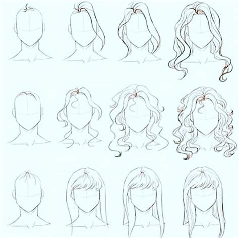 Female Wavy Hair Drawing Reference You Can Edit Any Of Drawings Via Our