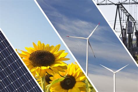 Renewable Energies Collage Stock Image Image Of Station 71054255