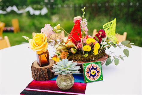 Colorful Mexican Inspired Centerpieces