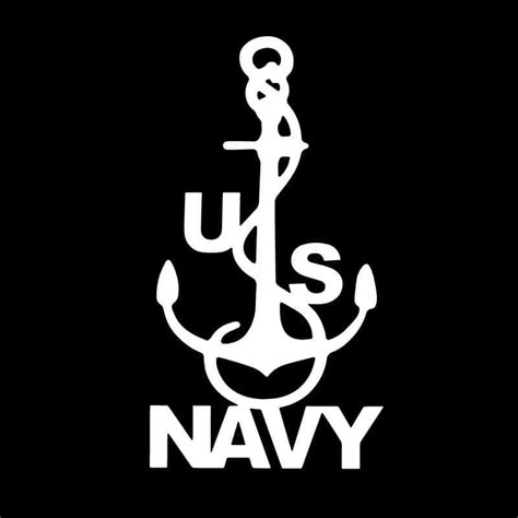 Navy Car Us Symbol Anchor Logo Window Decal Sticker Custom Made In