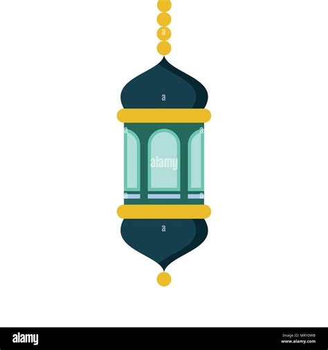 Islamic Style Colored Lantern Vector Illustration Graphic Design Stock