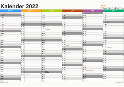 Kalender 2022 Gratis Zum Ausdrucken