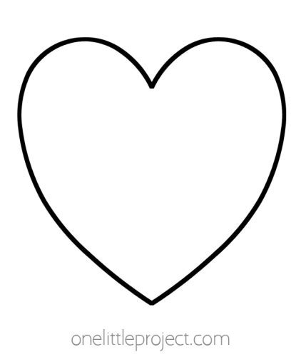 Heart Outline Free Printable Heart Shapes And Templates