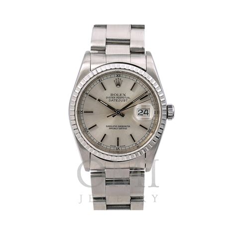 Rolex Datejust 16220 36mm Silver Dial With Stainless Steel Oyster Brac