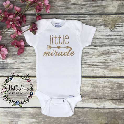 Little Miracle Baby Onesie Baby Girl Shower T Etsy