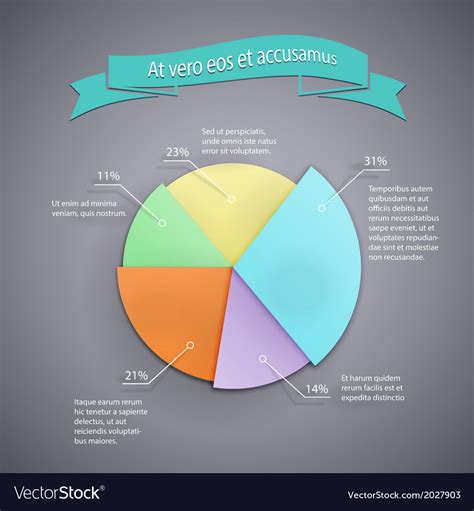 Business Pie Chart Template Royalty Free Vector Image