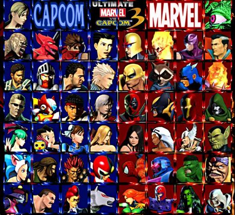 Marvel Vs Capcom Characters List
