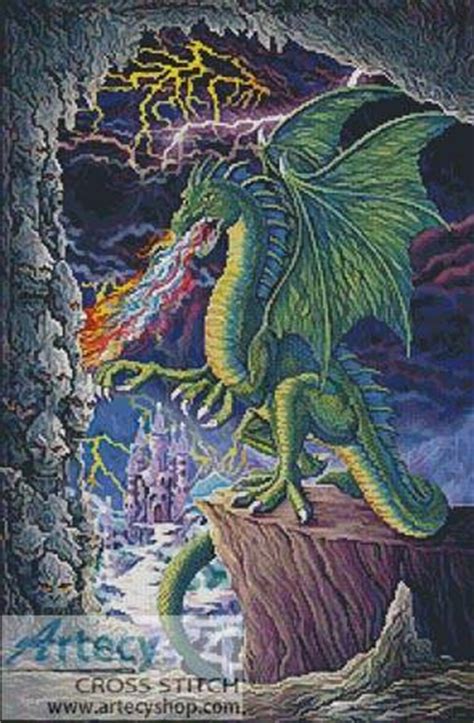 Cross stitch doesn't have to be difficult or overwhelming. Dragons Lair Cross Stitch Pattern dragons