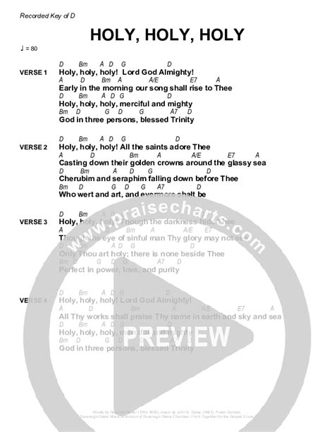 Holy Holy Holy Chords PDF Sovereign Grace Bob Kauflin PraiseCharts