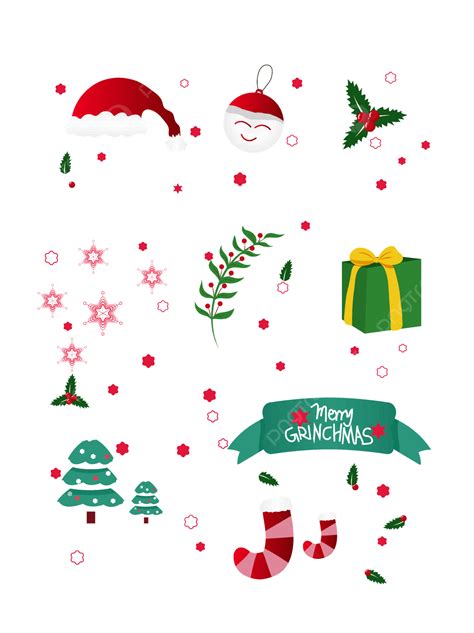 Christmas Decoration Set Vector Hd Images Christmas Vector Decorative