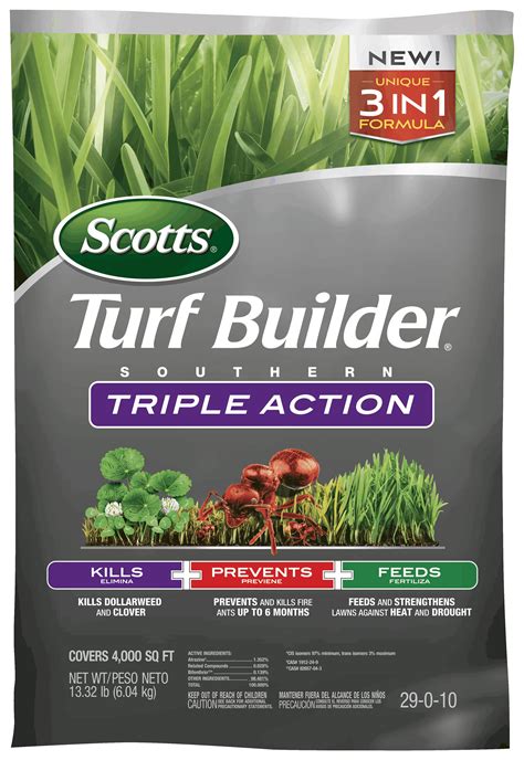 Your grass will love you for it. Scotts® Turf Builder® Southern Triple Action - Three in ...