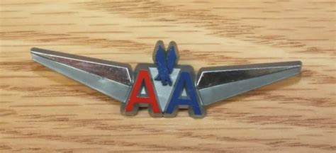 Vintage American Airlines Plastic Junior Pilot Collectible Aa Wings