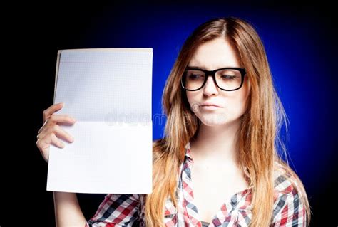 Disappointed Young Woman Nerd Glasses Strict Girl Stock Photos Free