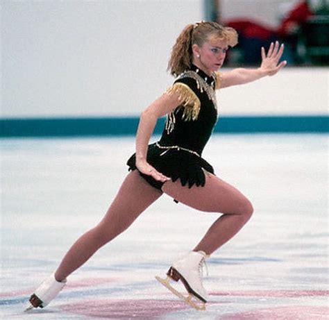 Tonya Harding Performing Her Technical Program During The Xvll Winter Olympics In Albertville