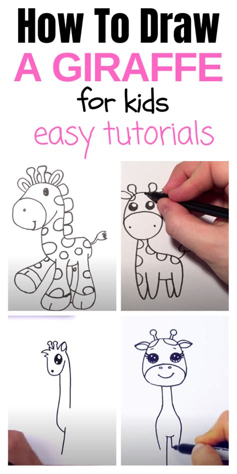 How To Draw A Giraffe Step By Step Tutorial For Kids