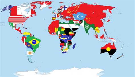Flag Map Of The World Maps Location Catalog Online