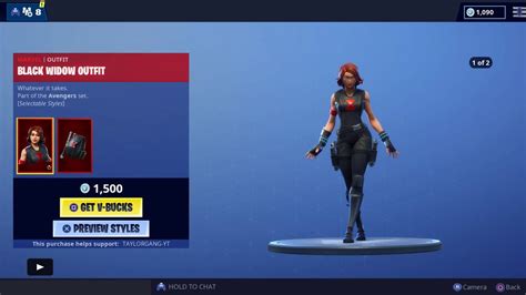 New Black Widow Avenger Skin Widows Bite Pickaxe Fortnite Item Shop