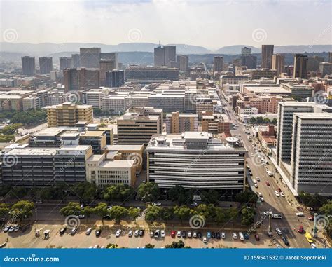 Aerial View Of Pretoria Downtown Capital City Of South Africa Stock
