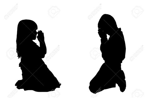 Child Praying Silhouette Clipart Clipground