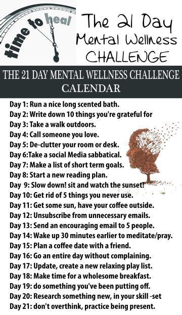 The 21 Day Mental Wellness Challenge Wellness Challenge Mental