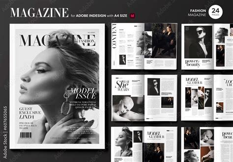 Fashion Magazine Layout Stock Template Adobe Stock