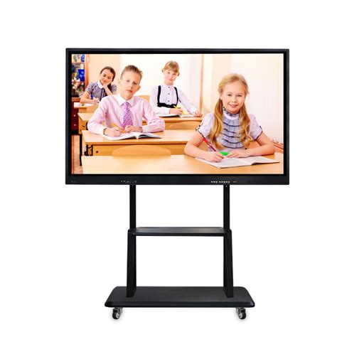 China Wall Mounted 75 Inch Lcd Interactive Touch Screen Teaching White