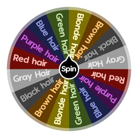 Characters Hair Color Spin The Wheel Random Picker